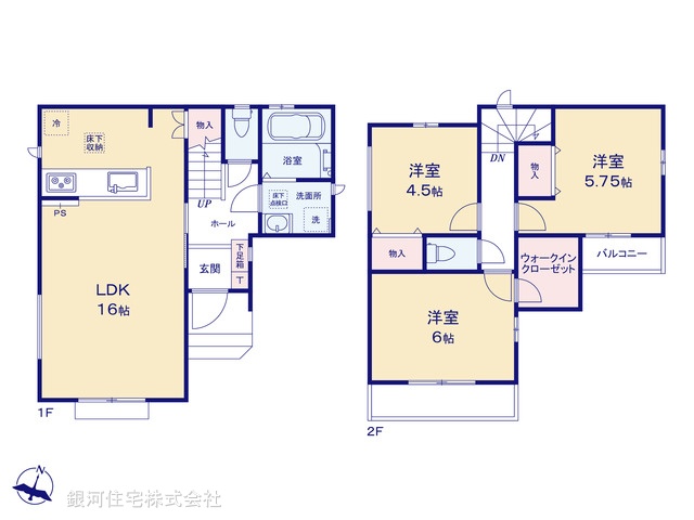 G00374003 埼玉県さいたま市岩槻区本丸１丁目 新築一戸建て 2490万円【間取図】