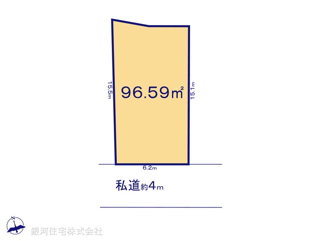 G00374013 千葉県船橋市二宮２丁目 土地 2480万円【区画図】
