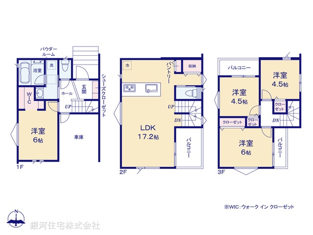 G00374186 神奈川県横浜市瀬谷区橋戸３丁目 新築一戸建て 3980万円【間取図】