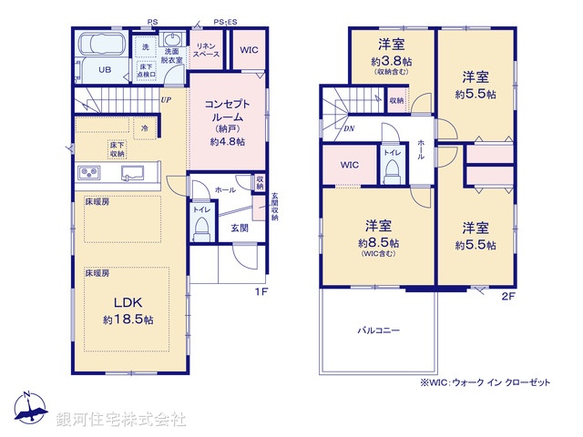 G00374323 埼玉県さいたま市浦和区瀬ヶ崎５丁目 新築一戸建て 5698万円【間取図】