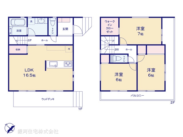 G00374419 神奈川県茅ヶ崎市東海岸北４丁目 新築一戸建て 7500万円【間取図】