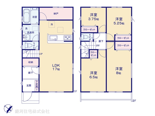 G00374423 神奈川県中郡二宮町中里２丁目 新築一戸建て 3790万円【間取図】