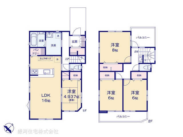 G00374436 東京都八王子市大谷町 新築一戸建て 3390万円【間取図】