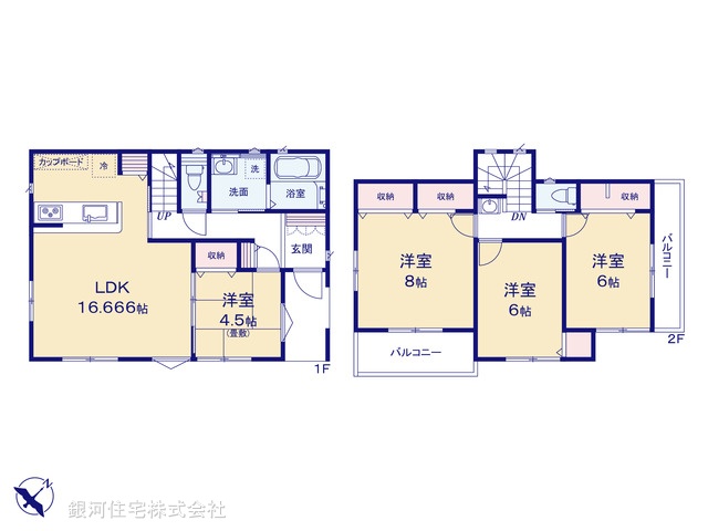 G00374437 東京都八王子市大谷町 新築一戸建て 3390万円【間取図】
