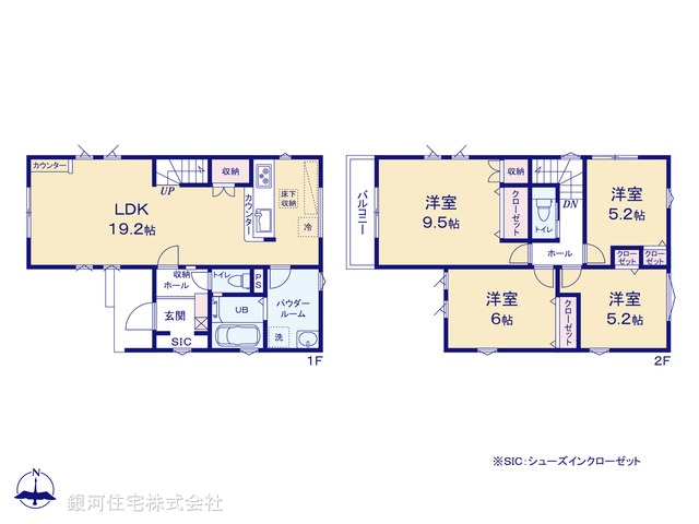 G00374470 埼玉県さいたま市浦和区木崎５丁目 新築一戸建て 3699万円【間取図】