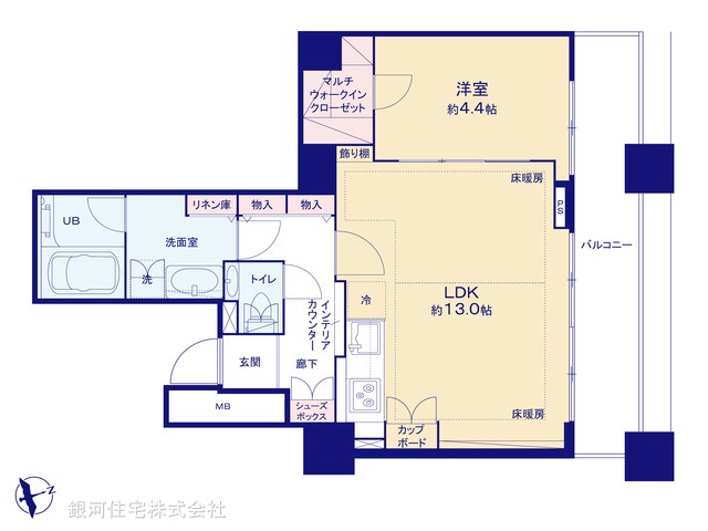 G00374627 東京都港区芝浦４丁目 中古マンション 1億2800万円【間取図】