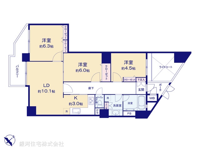 G00374661 東京都足立区西新井２丁目 中古マンション 3790万円【間取図】