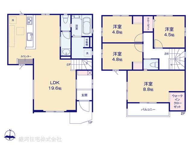 G00374739 埼玉県さいたま市浦和区木崎４丁目 新築一戸建て 4099万円【間取図】