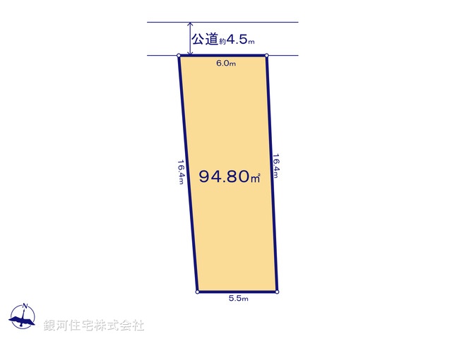 G00374875 東京都八王子市長沼町 土地 980万円【区画図】