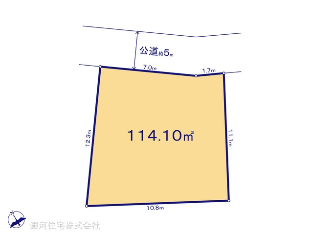G00375036 神奈川県相模原市中央区田名 土地(建築条件付土地) 1390万円【区画図】