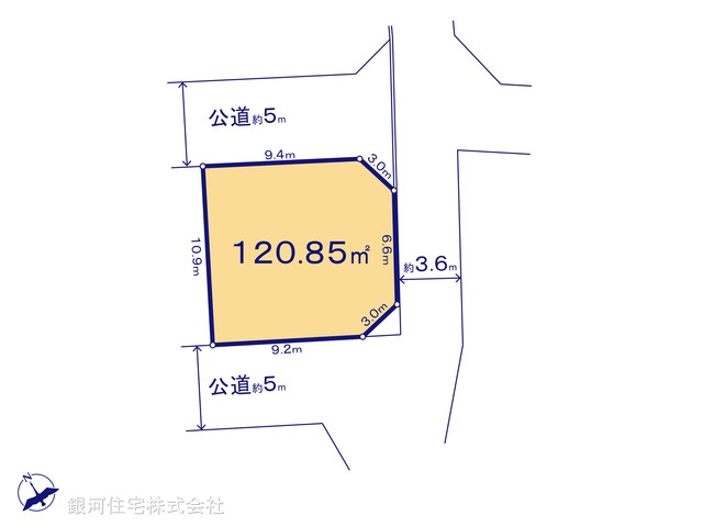 G00375039 神奈川県相模原市中央区田名 土地(建築条件付土地) 1690万円【区画図】