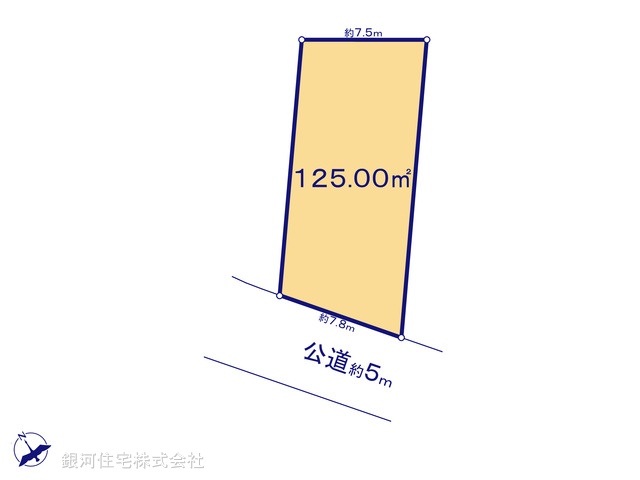 G00375117 東京都羽村市川崎３丁目 土地 2530万円【区画図】