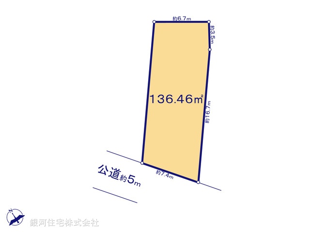 G00375118 東京都羽村市川崎３丁目 土地 2480万円【区画図】