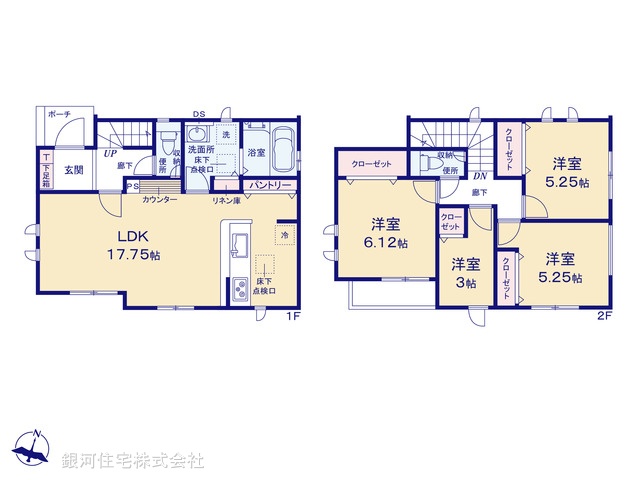 G00375179 神奈川県相模原市南区麻溝台８丁目 新築一戸建て 3498万円【間取図】