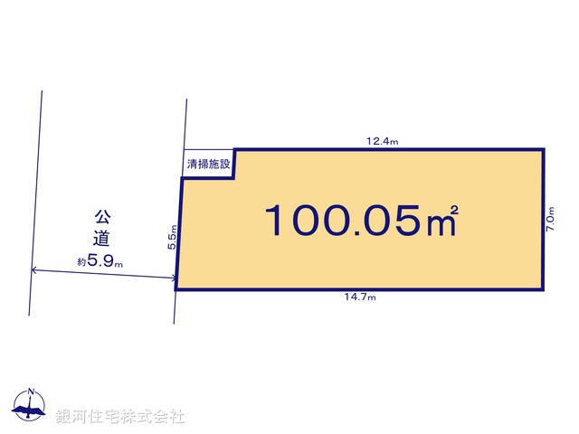 G00375196 埼玉県八潮市八潮７丁目 土地 2800万円【区画図】