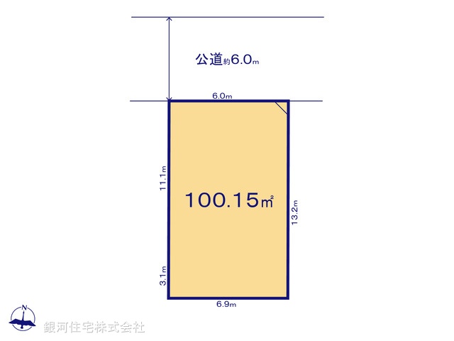 G00375200 埼玉県八潮市八潮７丁目 土地 2950万円【区画図】