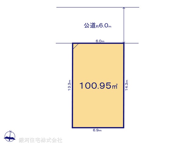 G00375201 埼玉県八潮市八潮７丁目 土地 2950万円【区画図】
