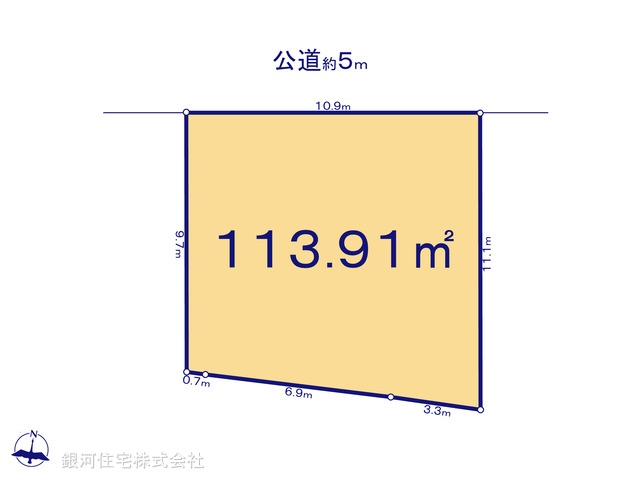 G00375224 埼玉県川口市大字峯 土地 2080万円【区画図】