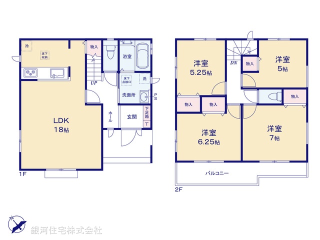 G00375282 東京都八王子市元八王子町２丁目 新築一戸建て 3490万円【間取図】