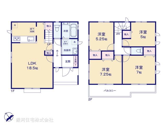 G00375283 東京都八王子市元八王子町２丁目 新築一戸建て 3450万円【間取図】