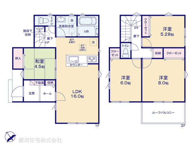 G00375393 千葉県千葉市稲毛区宮野木町 新築一戸建て 3390万円【間取図】