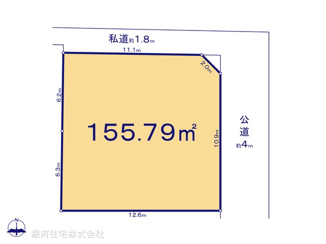 G00375396 東京都新宿区下落合３丁目 土地 2億3000万円【区画図】