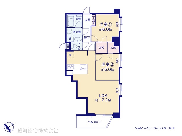G00375408 神奈川県逗子市逗子７丁目 中古マンション 4590万円【間取図】