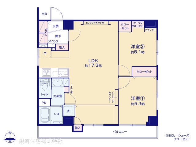 G00375413 神奈川県川崎市高津区溝口１丁目 中古マンション 3799万円【間取図】