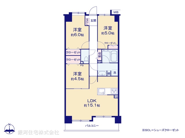 G00375457 千葉県松戸市上本郷 中古マンション 3680万円【間取図】