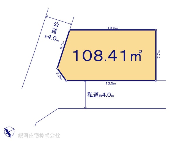 G00375459 東京都杉並区成田西１丁目 土地 8880万円【区画図】