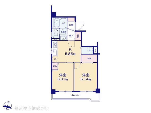 G00375492 東京都豊島区南大塚１丁目 中古マンション 3480万円【間取図】