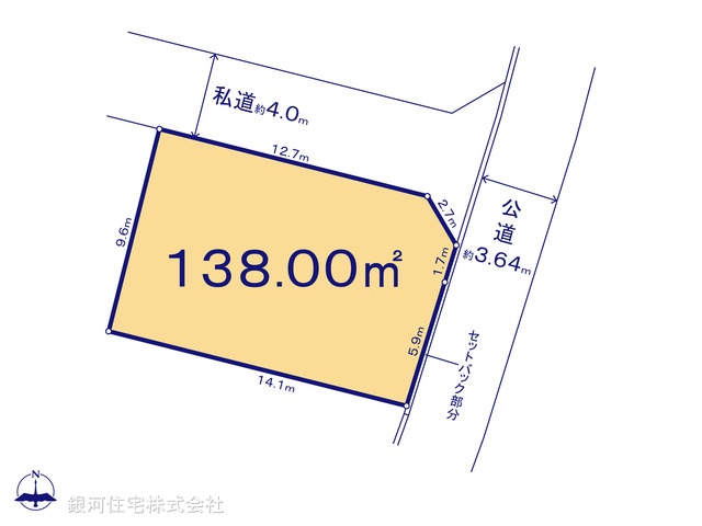 G00375499 千葉県千葉市花見川区犢橋町 土地 1240万円【区画図】