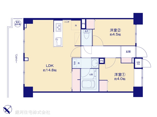 G00375531 埼玉県八潮市大字南後谷 中古マンション 1980万円【間取図】