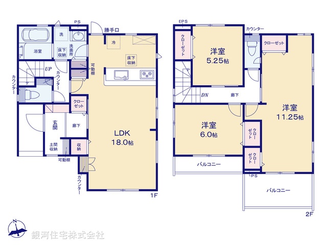 G00375562 埼玉県上尾市大字瓦葺 新築一戸建て 3880万円【間取図】