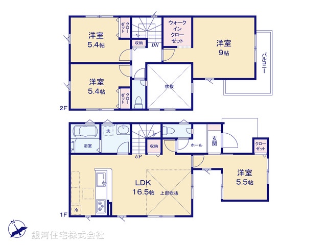 G00375622 埼玉県白岡市小久喜 新築一戸建て 2998万円【間取図】