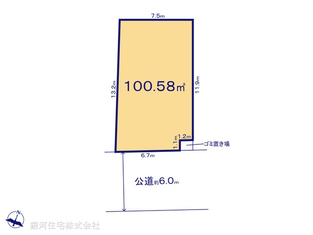 G00375642 埼玉県和光市白子３丁目 土地 4390万円【区画図】