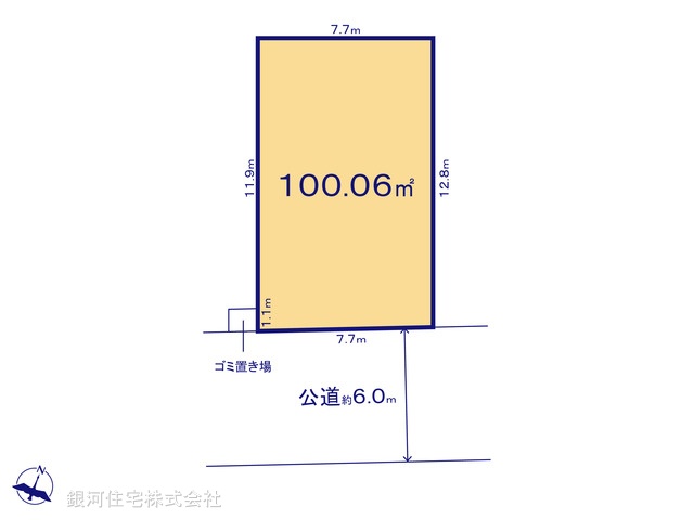 G00375643 埼玉県和光市白子３丁目 土地 4490万円【区画図】