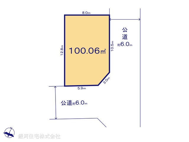 G00375644 埼玉県和光市白子３丁目 土地 4590万円【区画図】