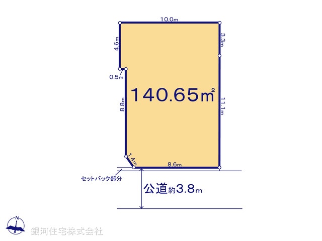 G00375708 東京都東村山市多摩湖町１丁目 土地(建築条件付土地) 2990万円【区画図】