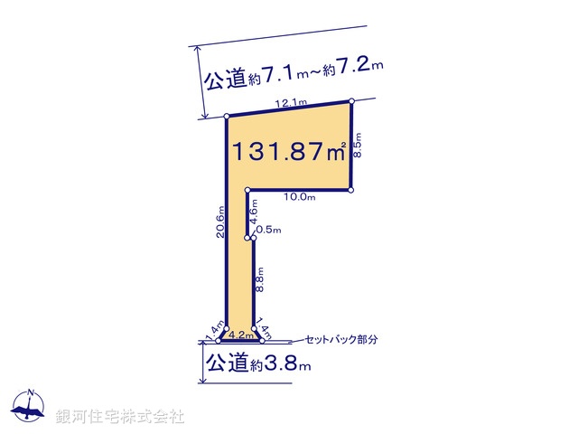 G00375709 東京都東村山市多摩湖町１丁目 土地(建築条件付土地) 2290万円【区画図】