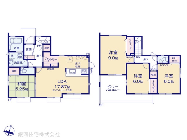 G00375723 東京都八王子市北野台３丁目 新築一戸建て 4990万円【間取図】