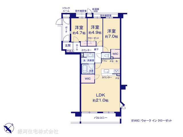 G00375735 埼玉県富士見市鶴馬１丁目 中古マンション 3799万円【間取図】