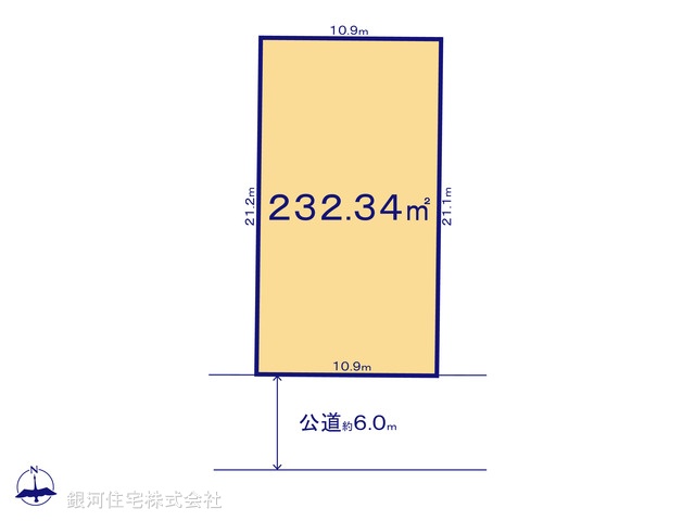 G00375753 千葉県松戸市常盤平６丁目 土地 5780万円【区画図】
