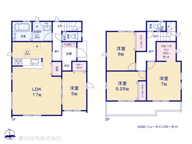 G00375757 千葉県習志野市東習志野８丁目 新築一戸建て 3780万円【間取図】