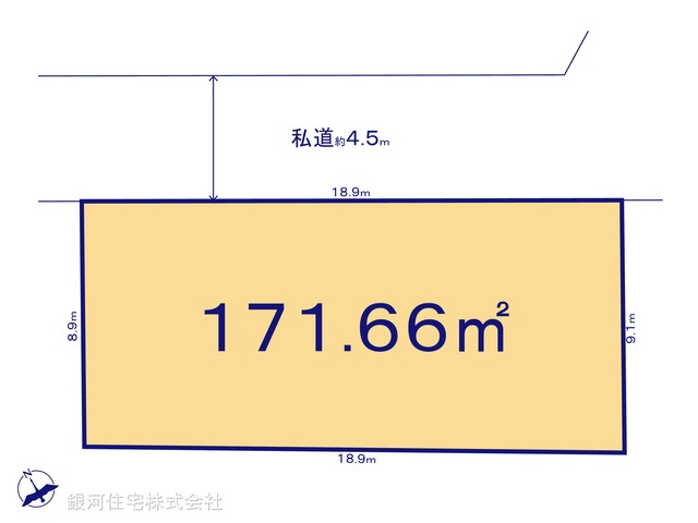 G00375762 千葉県船橋市田喜野井１丁目 土地 2590万円【区画図】