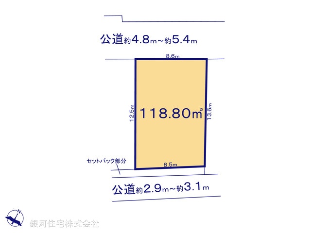 G00375764 千葉県野田市宮崎 土地 1590万円【区画図】