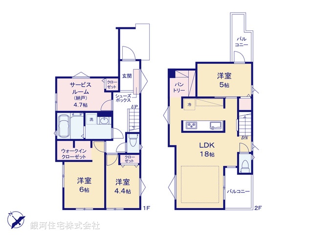 G00375774 千葉県船橋市前貝塚町 新築一戸建て 4290万円【間取図】