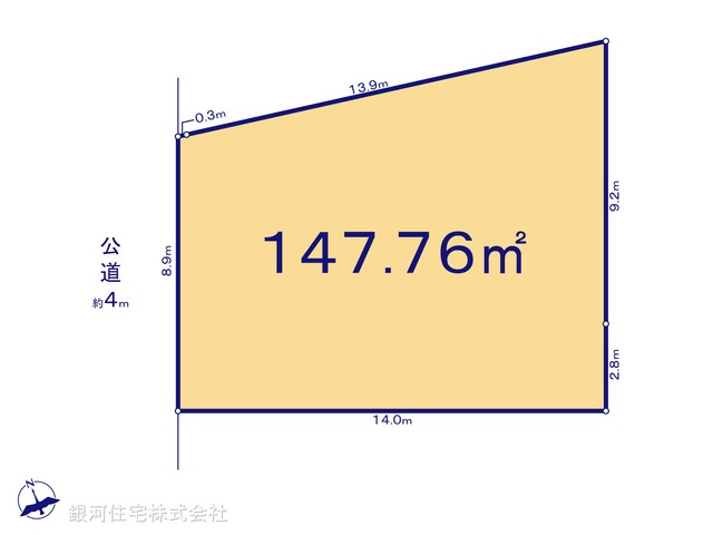 G00375790 神奈川県横浜市泉区下和泉３丁目 土地 3080万円【区画図】