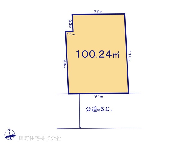 G00375793 東京都西東京市柳沢２丁目 土地 4999万円【区画図】