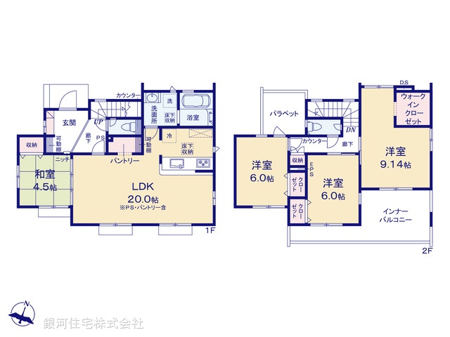 G00375810 東京都八王子市めじろ台１丁目 新築一戸建て 6390万円【間取図】